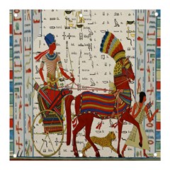 Egyptian Tutunkhamun Pharaoh Design Banner And Sign 3  X 3  by Celenk