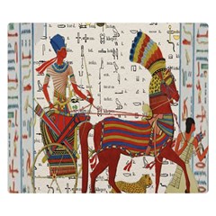 Egyptian Tutunkhamun Pharaoh Design Premium Plush Fleece Blanket (small) by Celenk