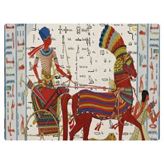 Egyptian Tutunkhamun Pharaoh Design Two Sides Premium Plush Fleece Blanket (extra Small) by Celenk