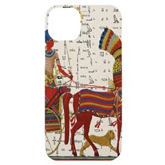 Egyptian Tutunkhamun Pharaoh Design Iphone 14 Plus Black Uv Print Case by Celenk