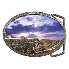 Mountain Snow Landscape Winter Belt Buckles by Celenk