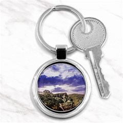 Mountain Snow Landscape Winter Key Chain (round)