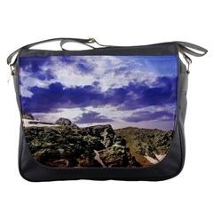 Mountain Snow Landscape Winter Messenger Bag by Celenk