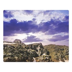 Mountain Snow Landscape Winter Two Sides Premium Plush Fleece Blanket (large) by Celenk