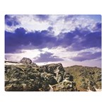 Mountain Snow Landscape Winter Two Sides Premium Plush Fleece Blanket (Large) 80 x60  Blanket Front