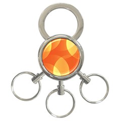 Abstract Orange Yellow Red Color 3-Ring Key Chain