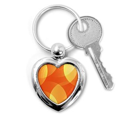 Abstract Orange Yellow Red Color Key Chain (Heart)