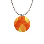 Abstract Orange Yellow Red Color 1  Button Necklace Front