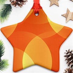 Abstract Orange Yellow Red Color Star Ornament (two Sides) by Celenk