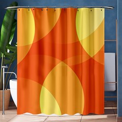 Abstract Orange Yellow Red Color Shower Curtain 60  X 72  (medium)  by Celenk