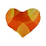 Abstract Orange Yellow Red Color Standard 16  Premium Heart Shape Cushions Back