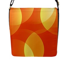 Abstract Orange Yellow Red Color Flap Closure Messenger Bag (l) by Celenk