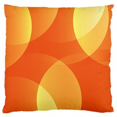 Abstract Orange Yellow Red Color Standard Premium Plush Fleece Cushion Case (Two Sides)