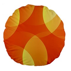 Abstract Orange Yellow Red Color Large 18  Premium Flano Round Cushions by Celenk