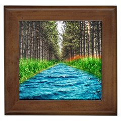 River Forest Landscape Nature Framed Tile by Celenk