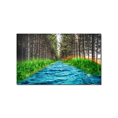 River Forest Landscape Nature Sticker Rectangular (10 Pack) by Celenk