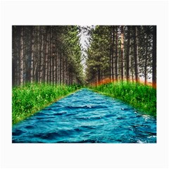 River Forest Landscape Nature Small Glasses Cloth by Celenk