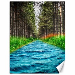 River Forest Landscape Nature Canvas 18  X 24  by Celenk