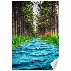 River Forest Landscape Nature Canvas 20  X 30  by Celenk