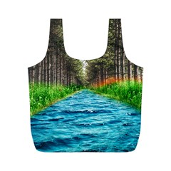 River Forest Landscape Nature Full Print Recycle Bag (m) by Celenk