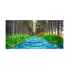 River Forest Landscape Nature Yoga Headband by Celenk