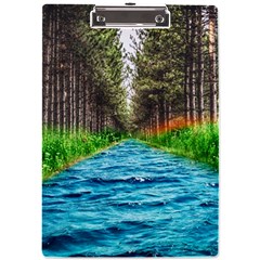 River Forest Landscape Nature A4 Acrylic Clipboard by Celenk