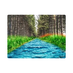 River Forest Landscape Nature Premium Plush Fleece Blanket (mini) by Celenk