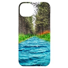 River Forest Landscape Nature Iphone 14 Plus Black Uv Print Case by Celenk