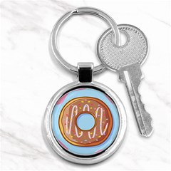 Dessert Food Donut Sweet Decor Chocolate Bread Key Chain (round) by Uceng