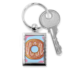 Dessert Food Donut Sweet Decor Chocolate Bread Key Chain (rectangle) by Uceng