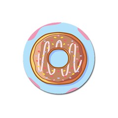 Dessert Food Donut Sweet Decor Chocolate Bread Magnet 3  (round) by Uceng