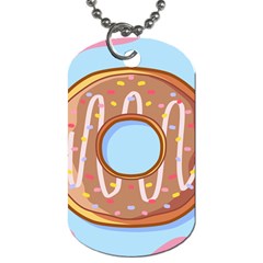 Dessert Food Donut Sweet Decor Chocolate Bread Dog Tag (two Sides) by Uceng