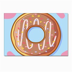 Dessert Food Donut Sweet Decor Chocolate Bread Postcards 5  X 7  (pkg Of 10) by Uceng