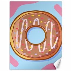 Dessert Food Donut Sweet Decor Chocolate Bread Canvas 36  X 48  by Uceng