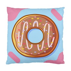 Dessert Food Donut Sweet Decor Chocolate Bread Standard Cushion Case (two Sides) by Uceng