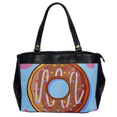 Dessert Food Donut Sweet Decor Chocolate Bread Oversize Office Handbag by Uceng