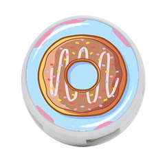 Dessert Food Donut Sweet Decor Chocolate Bread 4-port Usb Hub (one Side) by Uceng