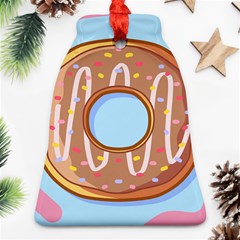 Dessert Food Donut Sweet Decor Chocolate Bread Ornament (bell) by Uceng