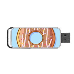 Dessert Food Donut Sweet Decor Chocolate Bread Portable Usb Flash (one Side) by Uceng