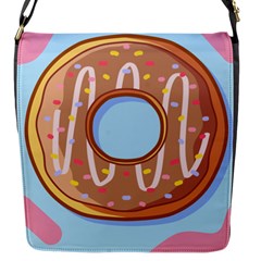 Dessert Food Donut Sweet Decor Chocolate Bread Flap Closure Messenger Bag (s) by Uceng