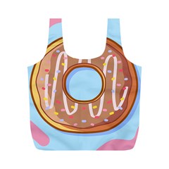 Dessert Food Donut Sweet Decor Chocolate Bread Full Print Recycle Bag (m) by Uceng