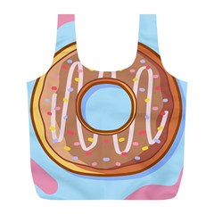 Dessert Food Donut Sweet Decor Chocolate Bread Full Print Recycle Bag (l) by Uceng