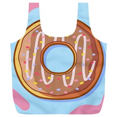 Dessert Food Donut Sweet Decor Chocolate Bread Full Print Recycle Bag (xl) by Uceng