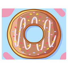 Dessert Food Donut Sweet Decor Chocolate Bread Two Sides Premium Plush Fleece Blanket (medium) by Uceng