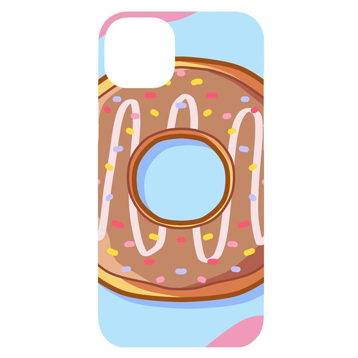 Dessert Food Donut Sweet Decor Chocolate Bread iPhone 14 Plus Black UV Print Case