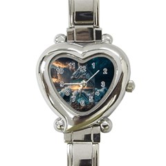 Fantasy People Mysticism Composing Fairytale Art 2 Heart Italian Charm Watch by Uceng