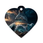 Fantasy People Mysticism Composing Fairytale Art 2 Dog Tag Heart (One Side) Front