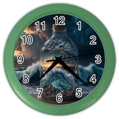 Fantasy People Mysticism Composing Fairytale Art 2 Color Wall Clock by Uceng