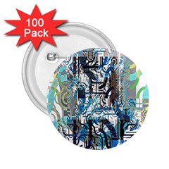 Abstract Acrylic Color Texture Watercolor Creative 2 25  Buttons (100 Pack)  by Uceng