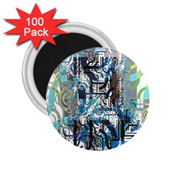 Abstract Acrylic Color Texture Watercolor Creative 2 25  Magnets (100 Pack)  by Uceng